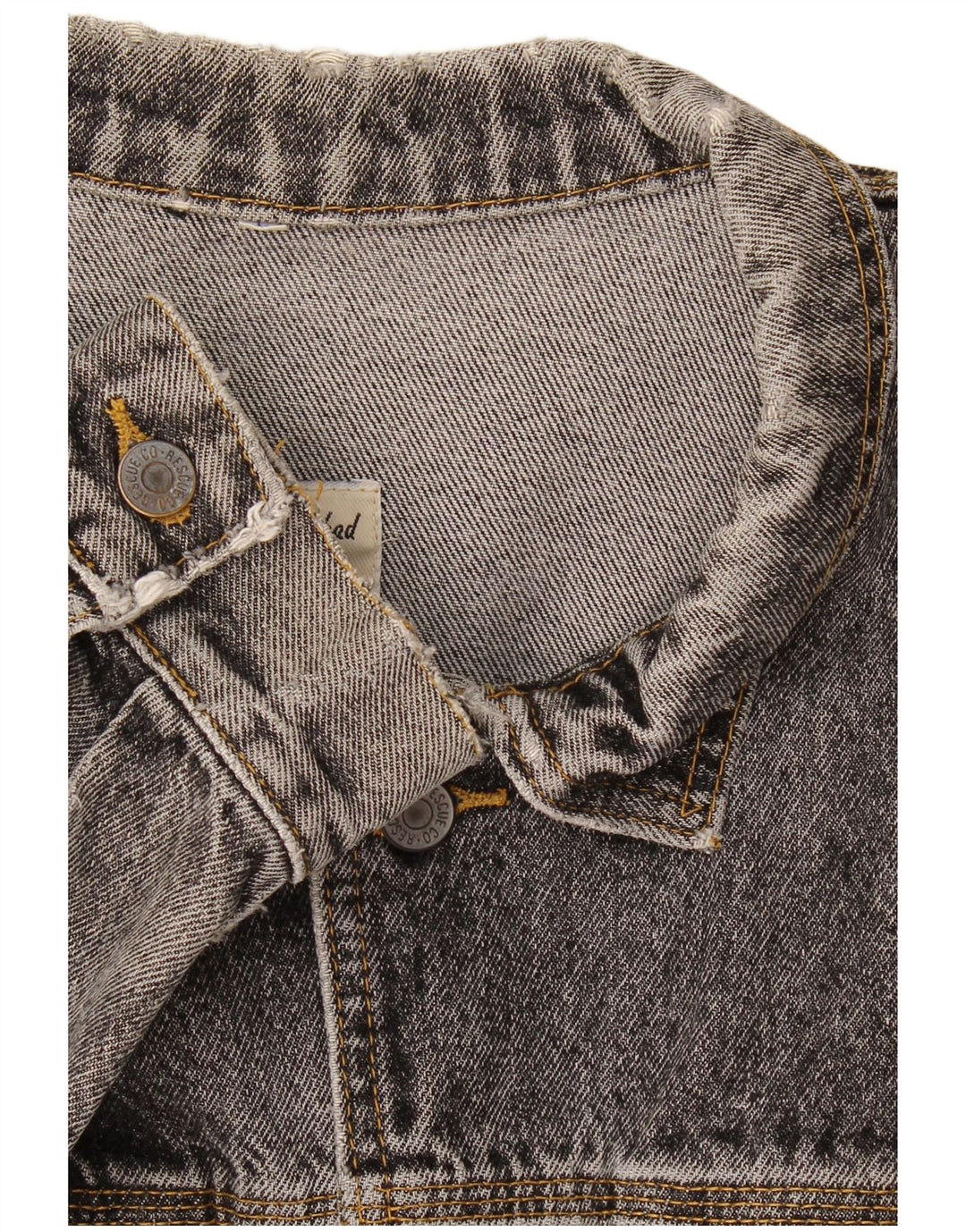 Vintage Mens Denim Jacket UK 40 Large Grey