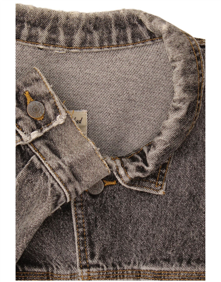 Vintage Mens Denim Jacket UK 40 Large Grey