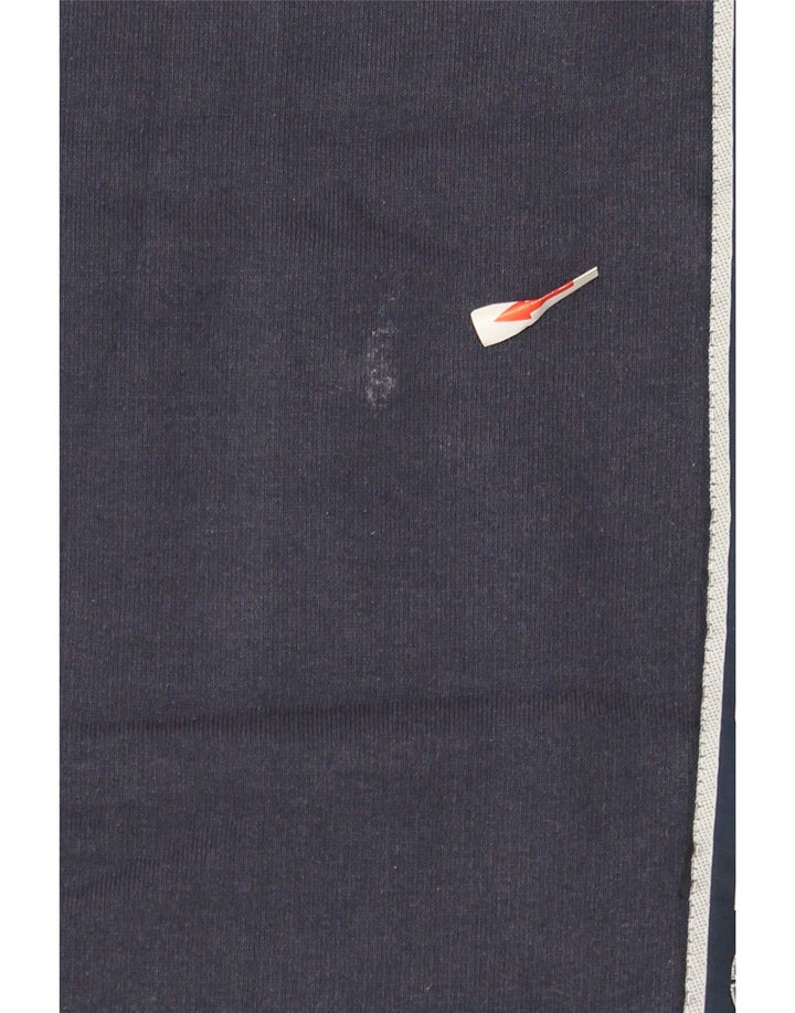 Asics Mens Graphic Tracksuit Trousers Medium Navy Blue Striped