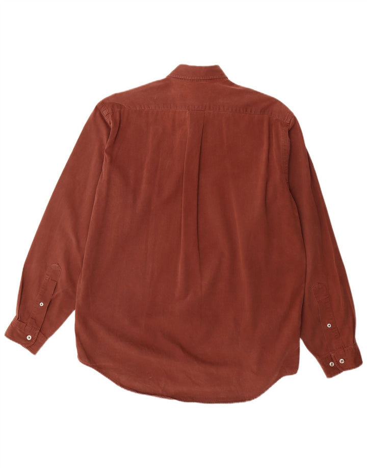 Marlboro Classics Mens Shirt Large Brown Cotton