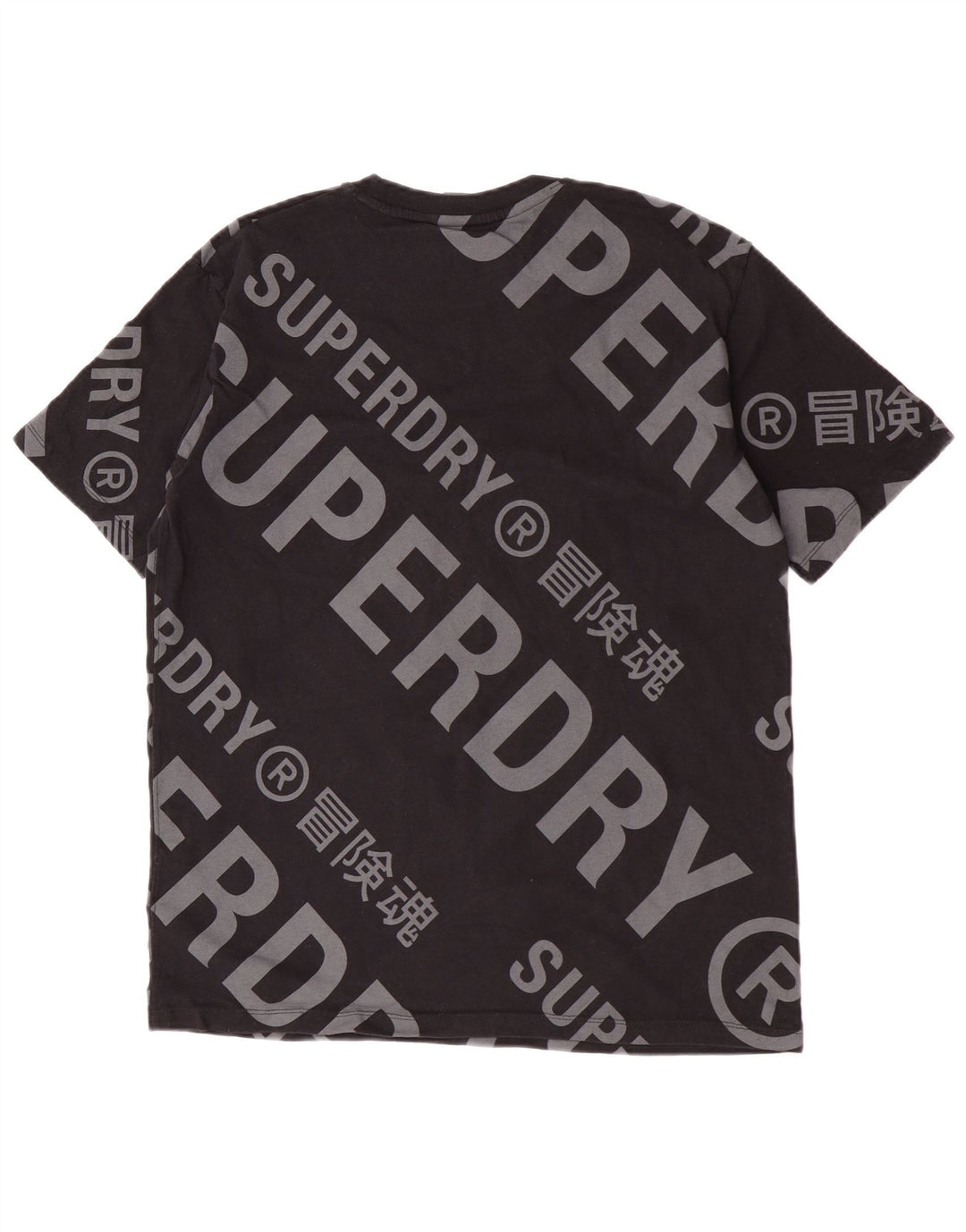 Superdry Mens Graphic T-Shirt Top Medium Black Cotton