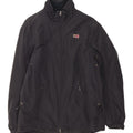 Napapijri Mens Windbreaker Jacket UK 40 Large Black Cotton