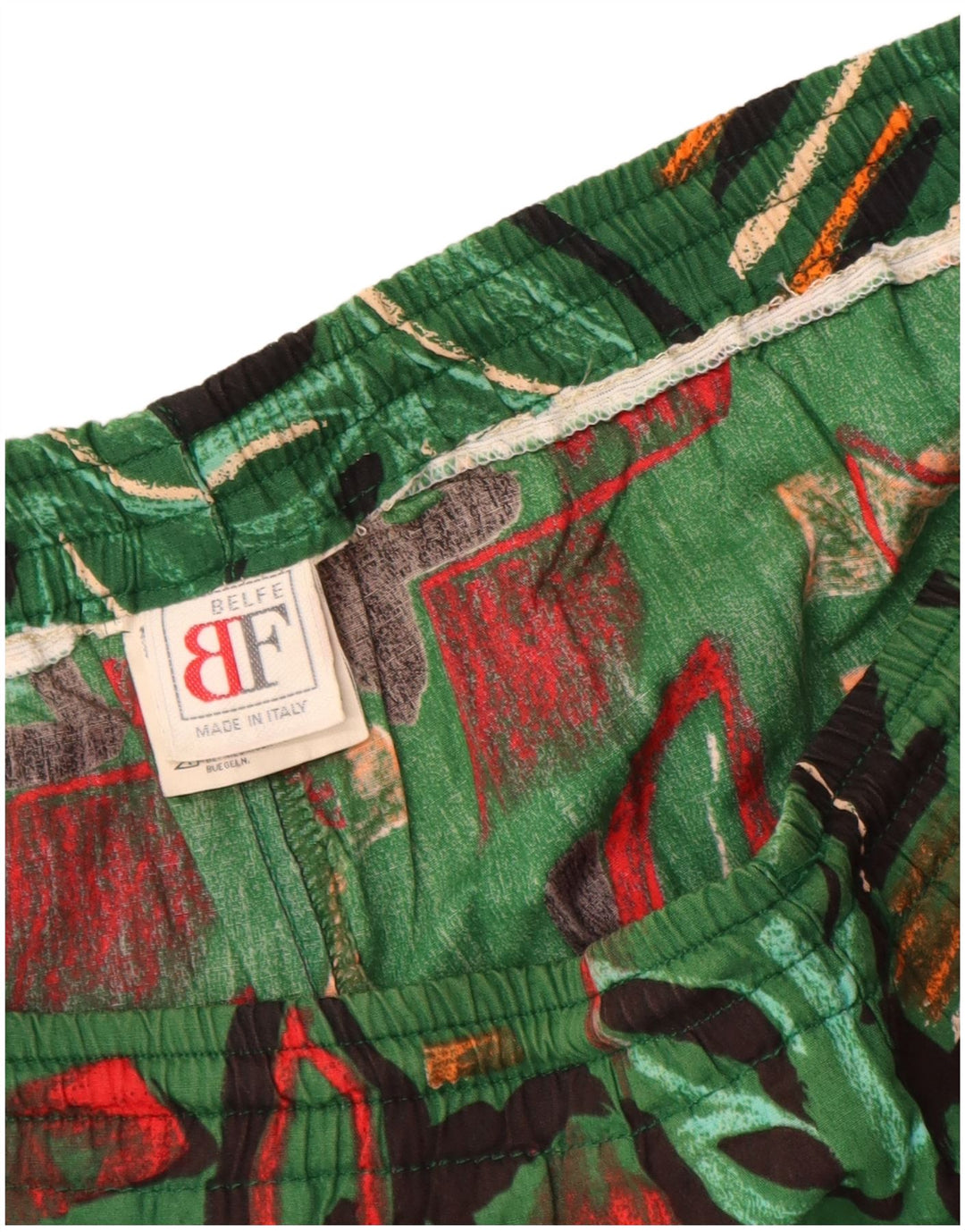 Belfe Mens Shorts IT 46 Small W30 Green Floral