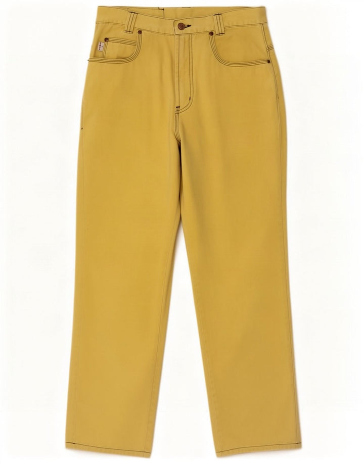 Easy Womens Straight Jeans W30 L29 Yellow Cotton