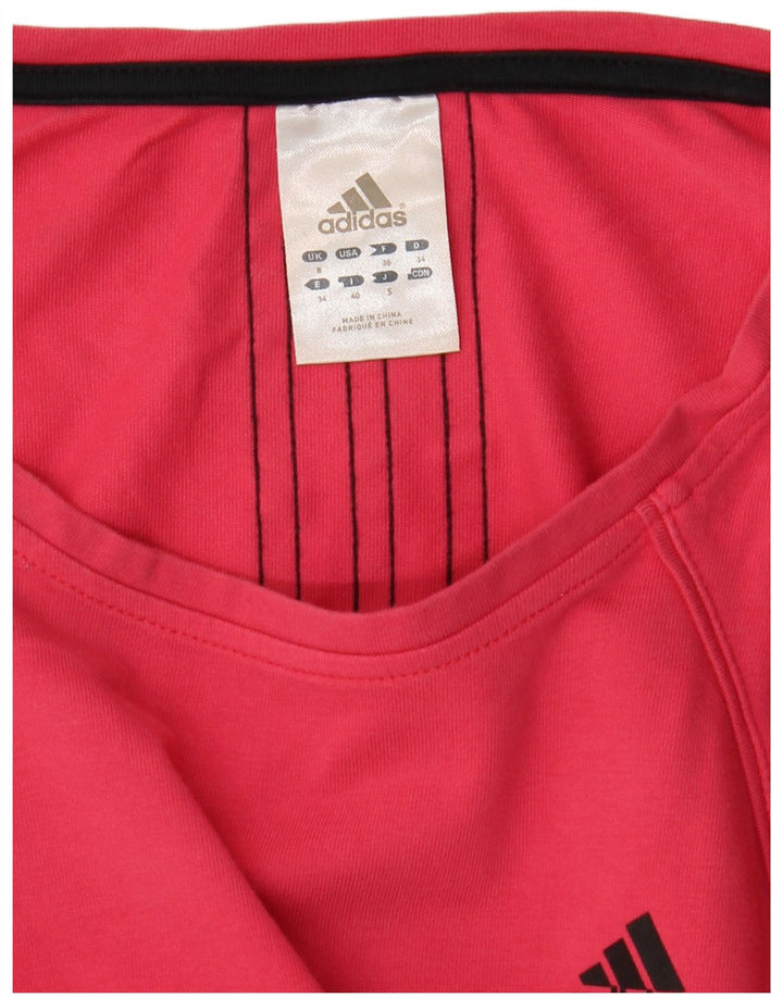 ADIDAS Womens Climalite T-Shirt Top UK 8 Small Pink
