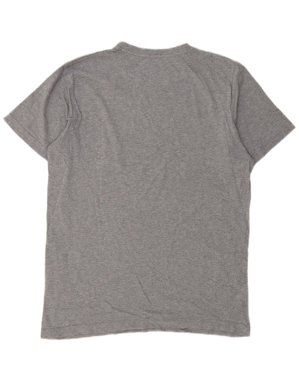 Russell Athletic Mens Graphic T-Shirt Top XL Grey Flecked Cotton