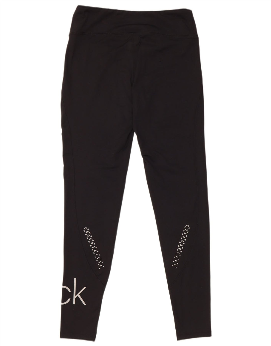 Calvin Klein Womens Golf Graphic Leggings UK 10 Small Black Polyester