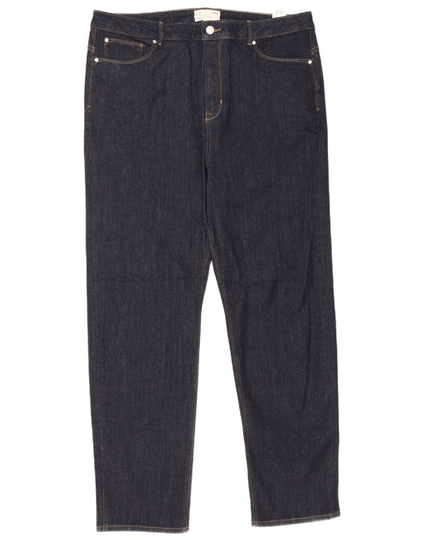 Marks & Spencer Womens Sienna Straight Jeans UK 20 2XL W38 L30 Navy Blue