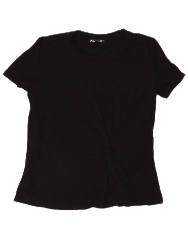 Zara Womens Oversized T-Shirt Top UK 10 Small Black