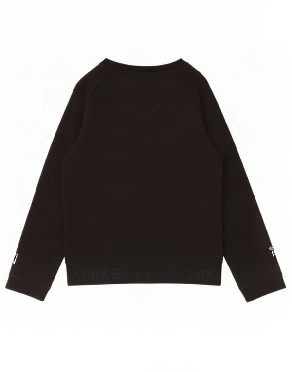 Nike Boys Graphic Sweatshirt Jumper 12-13 Years Large Black Colourblock