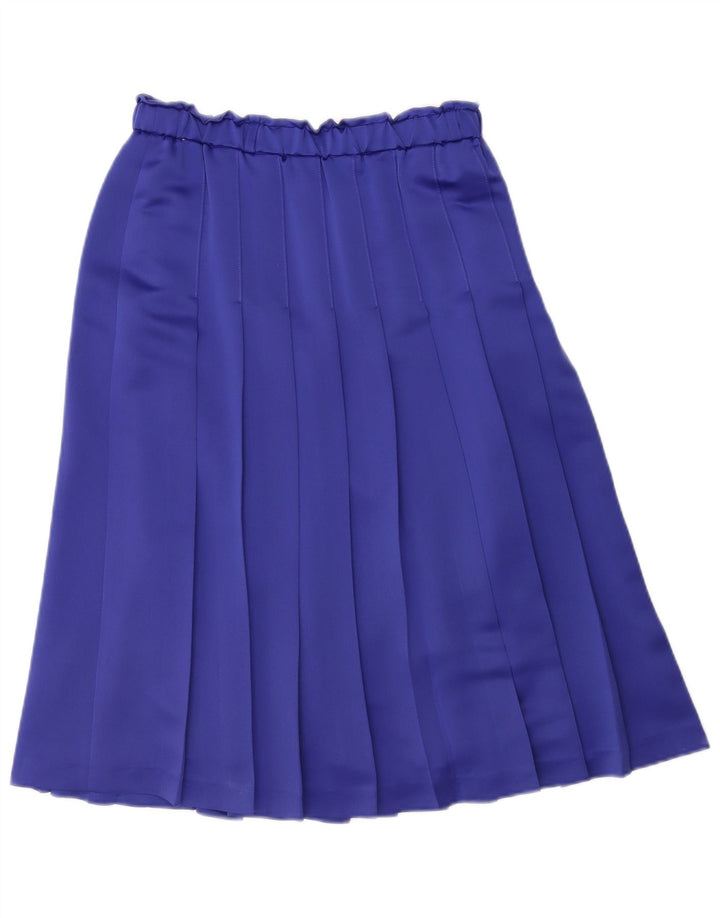ARA Womens Pleated Skirt IT 42 Medium W30 Blue Polyester