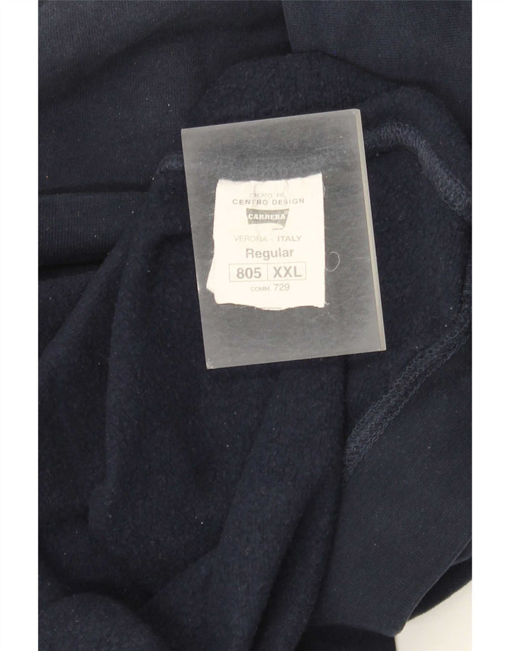 Carrera Mens Graphic Sweatshirt Jumper 2XL Navy Blue Cotton