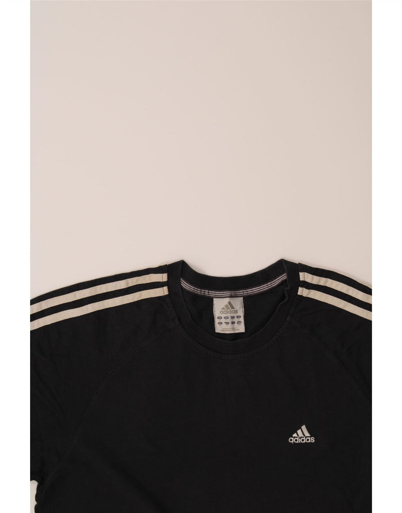ADIDAS Mens T-Shirt Top Medium Black Cotton Vintage Adidas and Second-Hand Adidas from Messina Hembry 