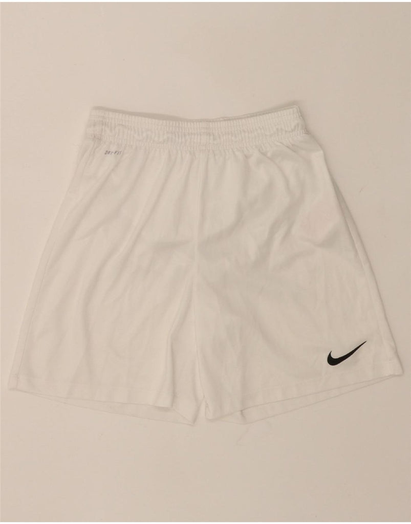 NIKE Boys Dri Fit Sport Shorts 12-13 Years Large  White Polyester Vintage Nike and Second-Hand Nike from Messina Hembry 