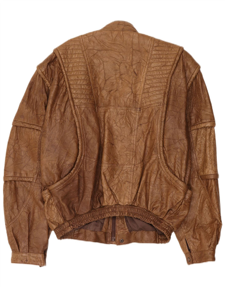 Vintage Mens Leather Jacket UK 42 XL Brown