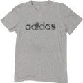 ADIDAS Mens Graphic T-Shirt Top Small Grey Cotton Vintage Adidas and Second-Hand Adidas from Messina Hembry 