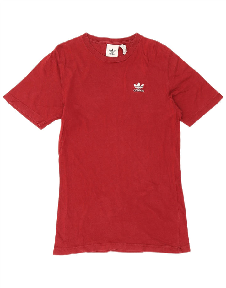 Adidas Mens T-Shirt Top XS Red Cotton