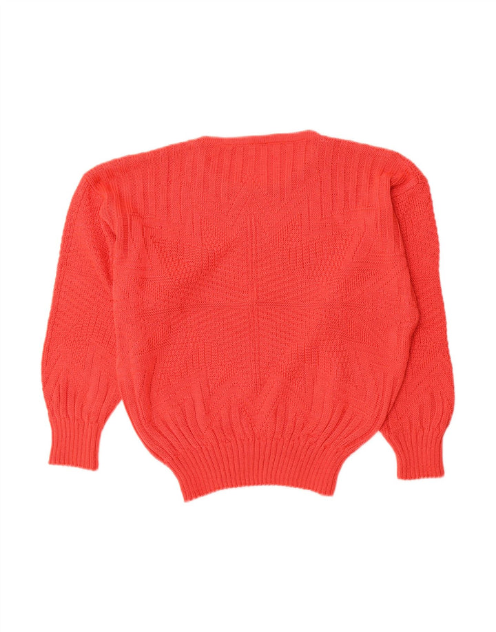 VINTAGE Womens Boat Neck Jumper Sweater IT 50 XL Red