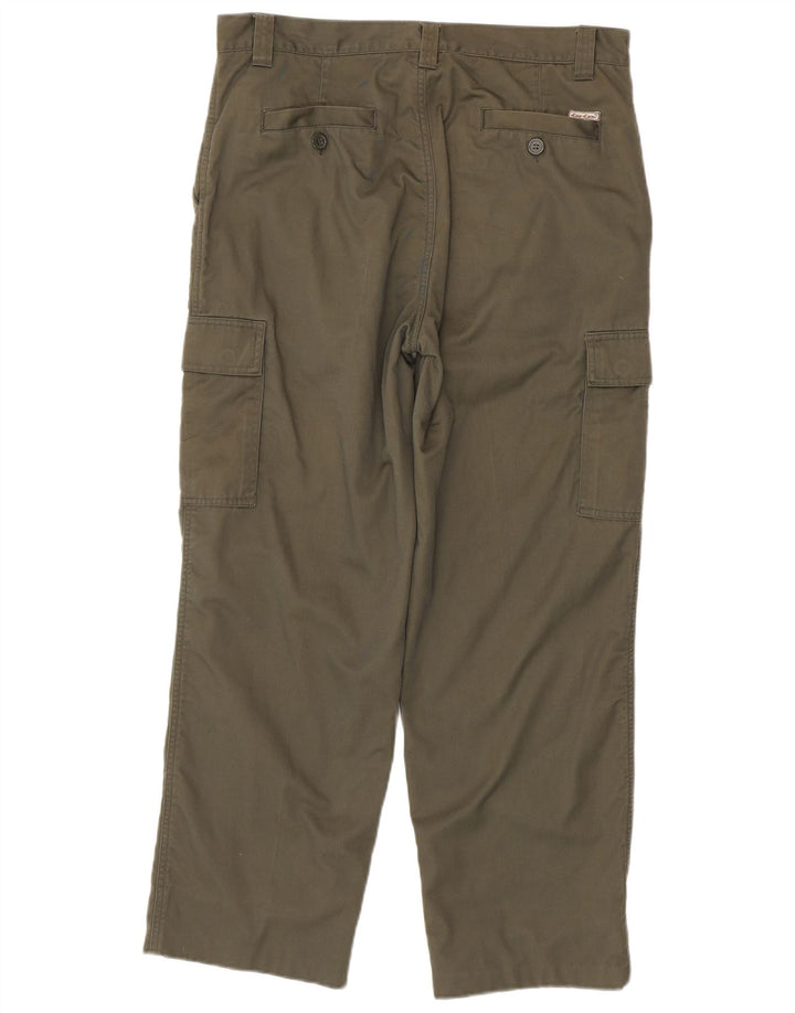 ESSE EMME  Mens Straight Cargo Trousers IT 52 XL W36 L30 Khaki Cotton