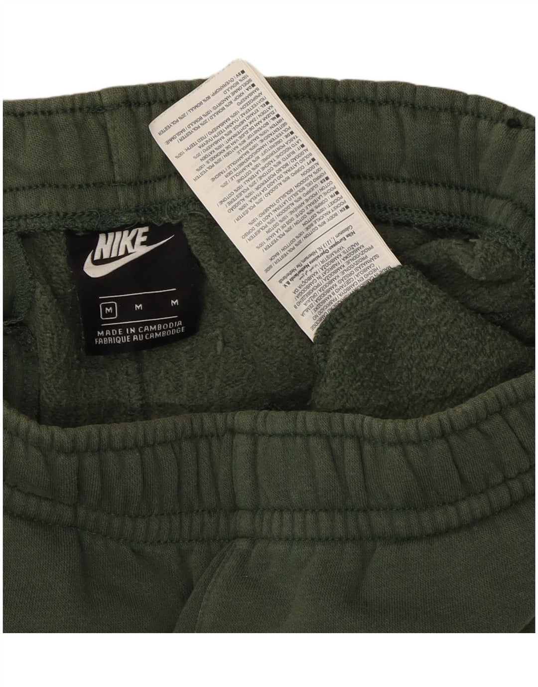 Nike Mens Tracksuit Trousers Joggers Medium Green Cotton