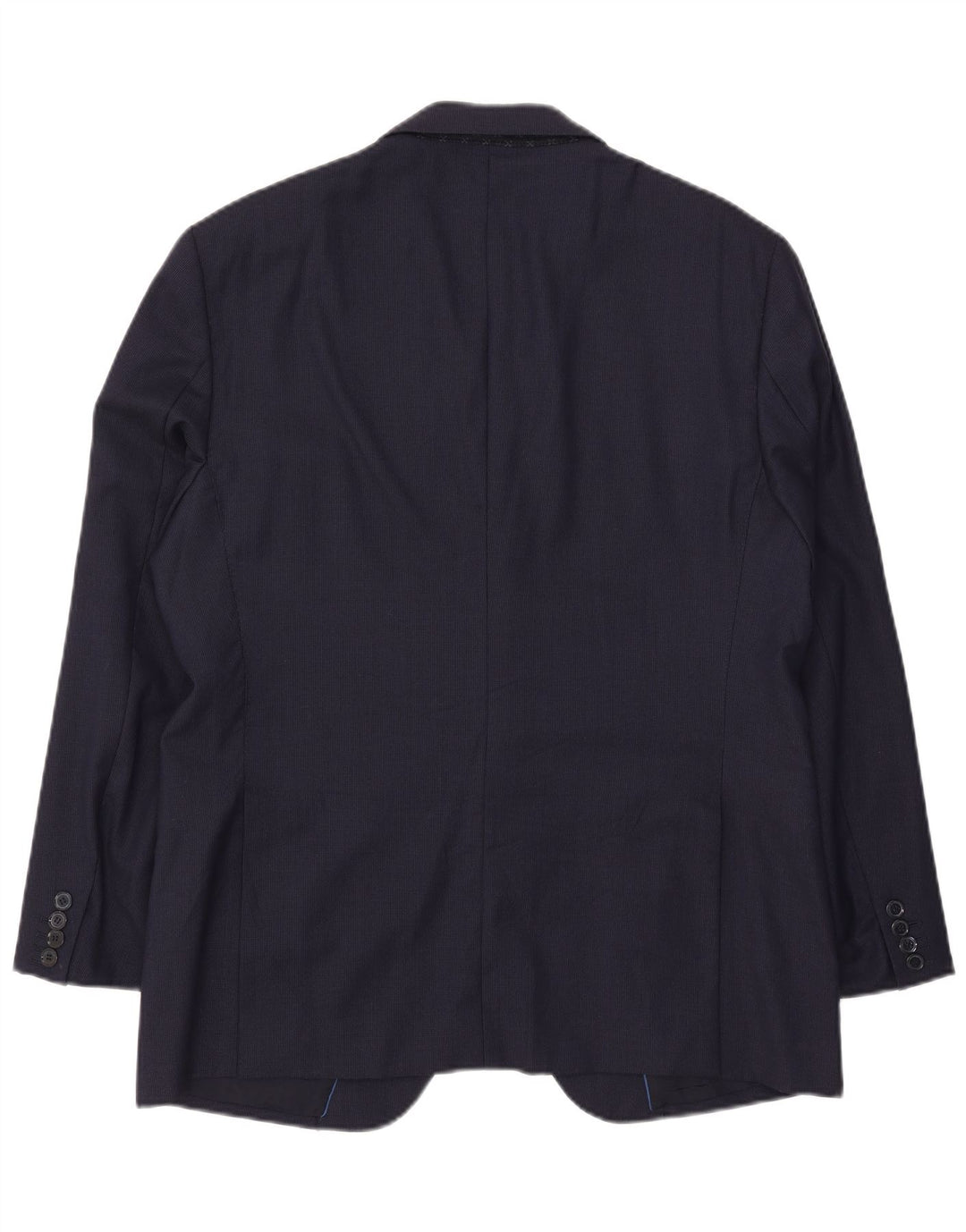 Massimo Dutti Mens 2 Button Blazer Jacket EU 54 XL Navy Blue Wool