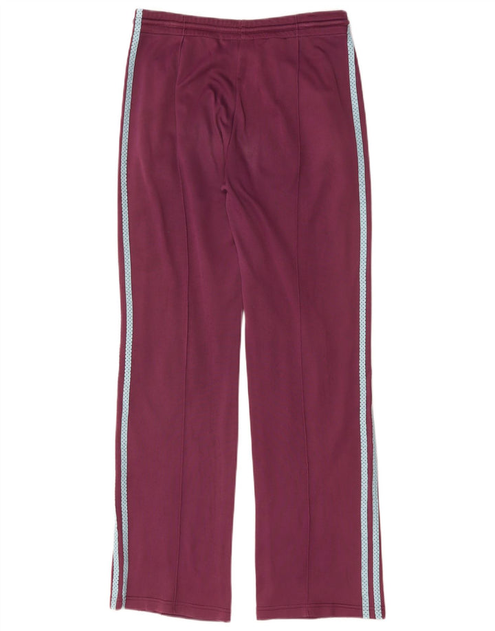 Adidas Womens Tracksuit Trousers UK 14 Medium Burgundy Polyester