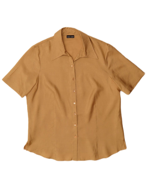 Gerry Weber Womens Short Sleeve Shirt UK 16 Large Beige