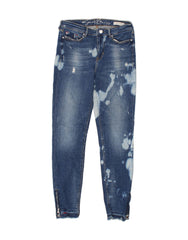 GUESS Womens Acid Wash High Rise Skinny Jeans W30 L28 Blue Cotton