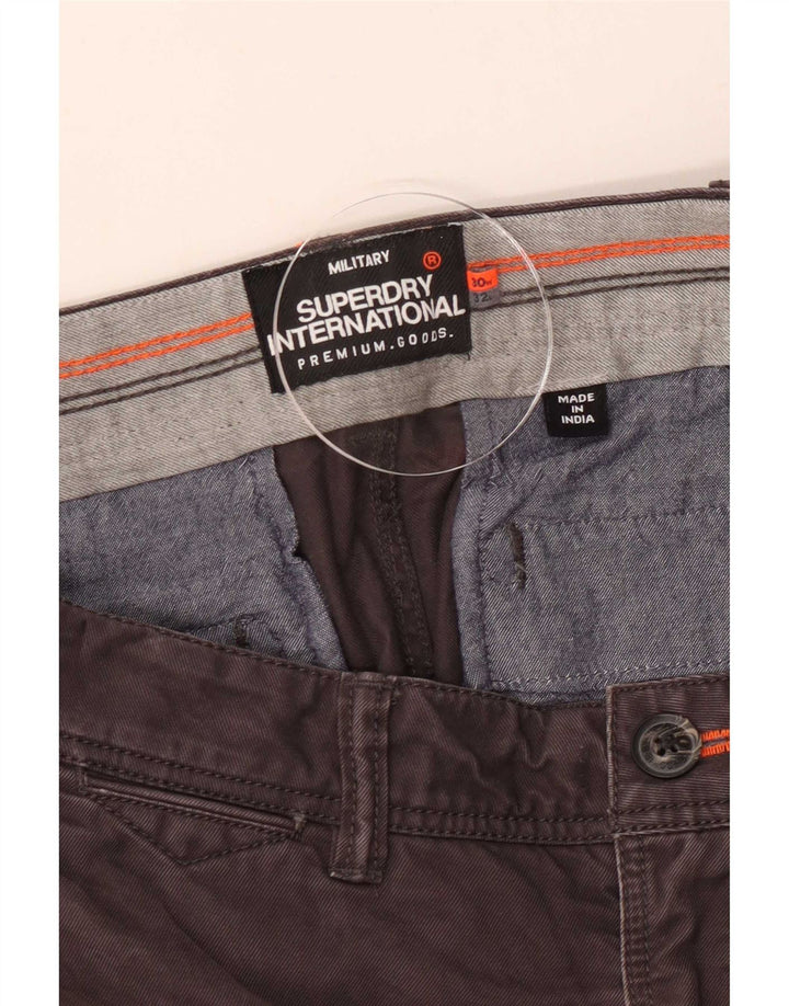 Superdry Mens Slim Chino Trousers W30 L32 Brown