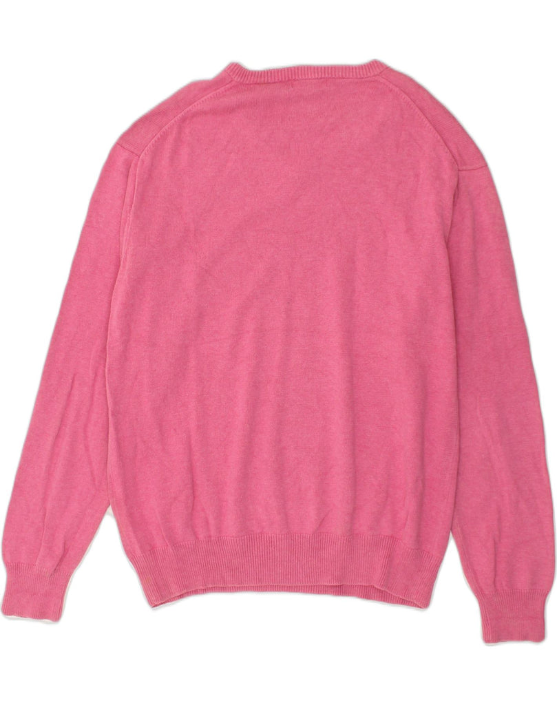 GANT Womens V-Neck Jumper Sweater UK 18 XL Pink Cotton | Vintage Gant | Thrift | Second-Hand Gant | Used Clothing | Messina Hembry 