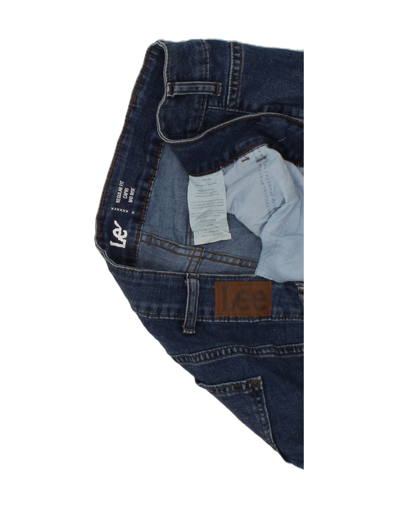 LEE Womens Mid Rise Regular Fit Capri Jeans US 26 5XL W52 L21 Blue Cotton Vintage Lee and Second-Hand Lee from Messina Hembry 