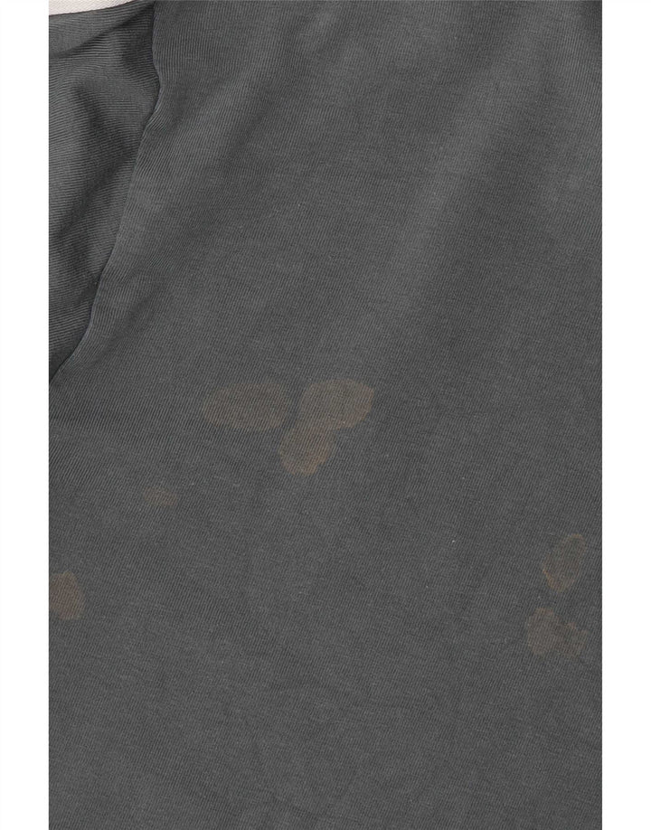 Adidas Womens Top Long Sleeve UK 16 Large  Grey Cotton