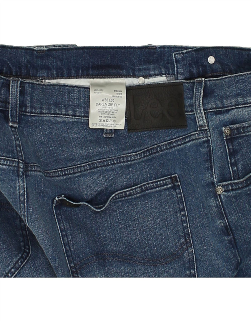 LEE Mens Daren Zip Fly Straight Jeans W36 L30  Blue Cotton | Vintage Lee | Thrift | Second-Hand Lee | Used Clothing | Messina Hembry 