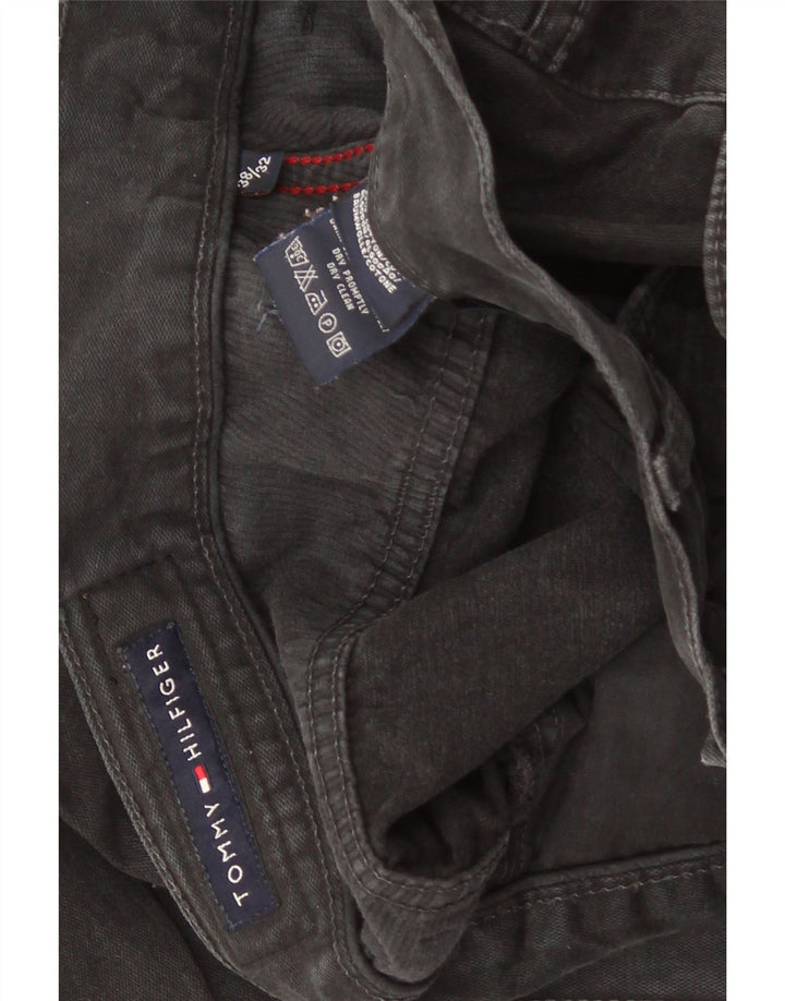 Tommy Hilfiger Mens Straight Jeans W38 L32 Black Cotton