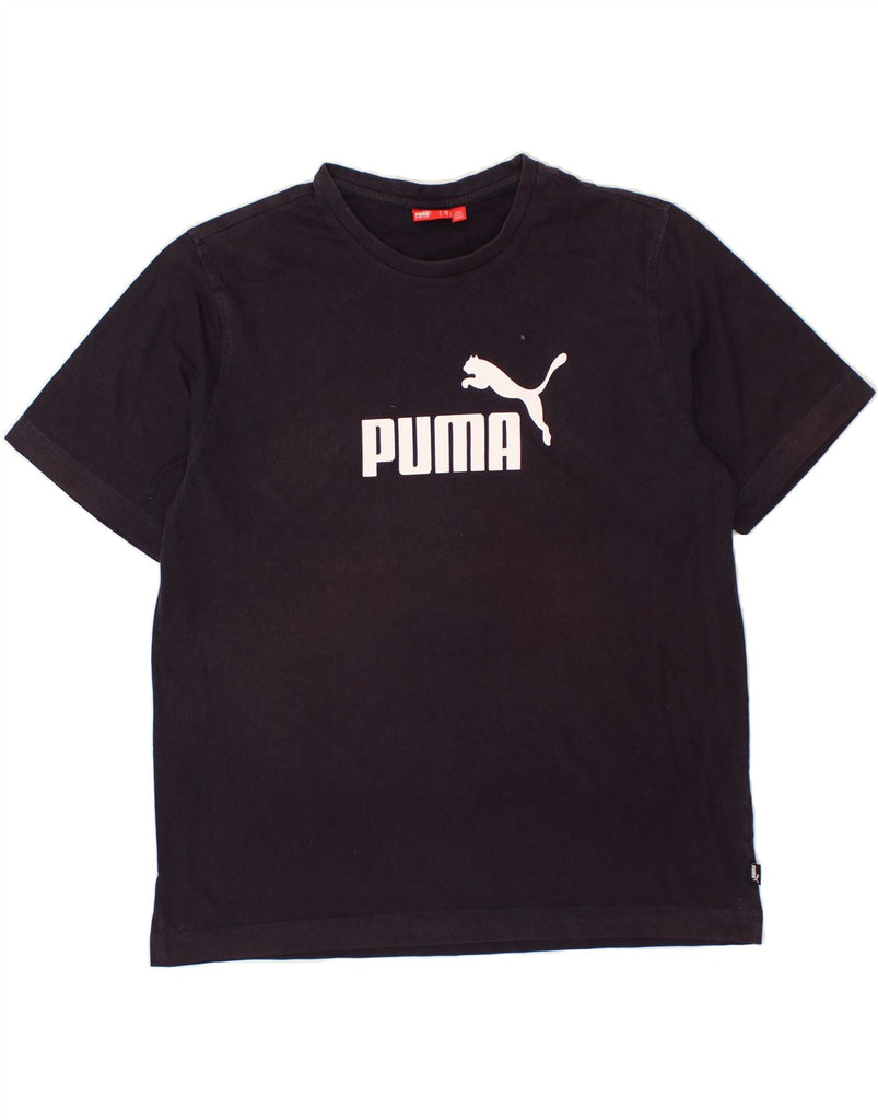 PUMA Mens Graphic T-Shirt Top XL Navy Blue | Vintage Puma | Thrift | Second-Hand Puma | Used Clothing | Messina Hembry 