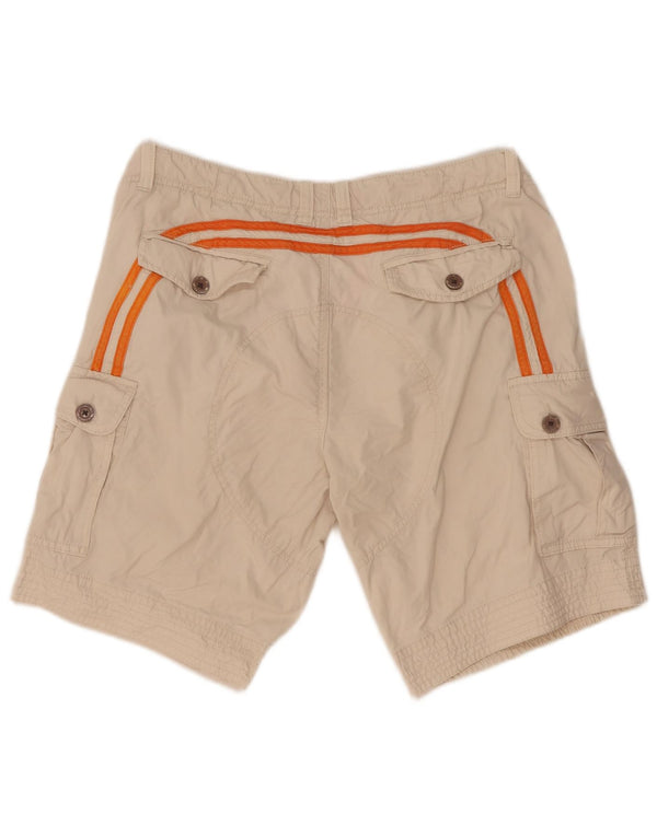 Sundek Mens Cargo Shorts W32 Medium  Off White Cotton
