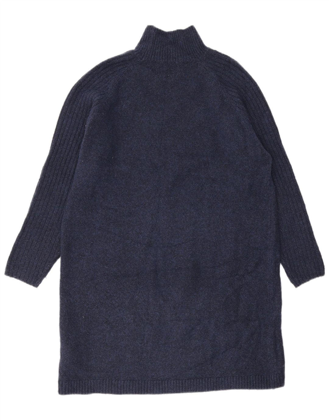 Zara Womens Jumper Dress UK 14 Medium Navy Blue Acrylic