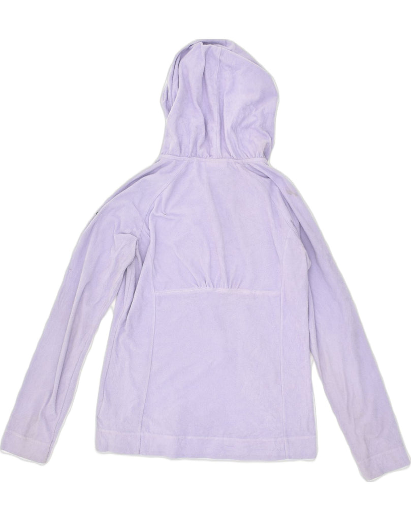 COLUMBIA Womens Fleece Hoodie Jumper UK 10 Small Purple Polyester | Vintage Columbia | Thrift | Second-Hand Columbia | Used Clothing | Messina Hembry 