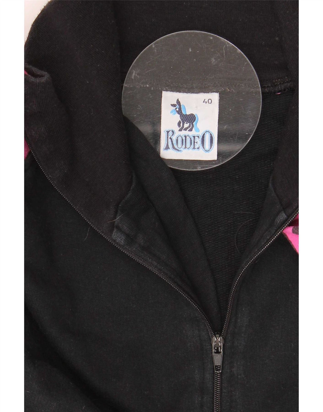 Opera By Richards Womens Graphic Top Long Sleeve EU 40 Medium Black