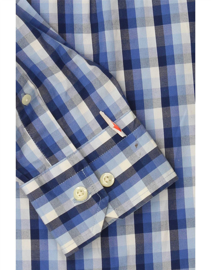 Gant Mens Shirt Large Blue Check Cotton