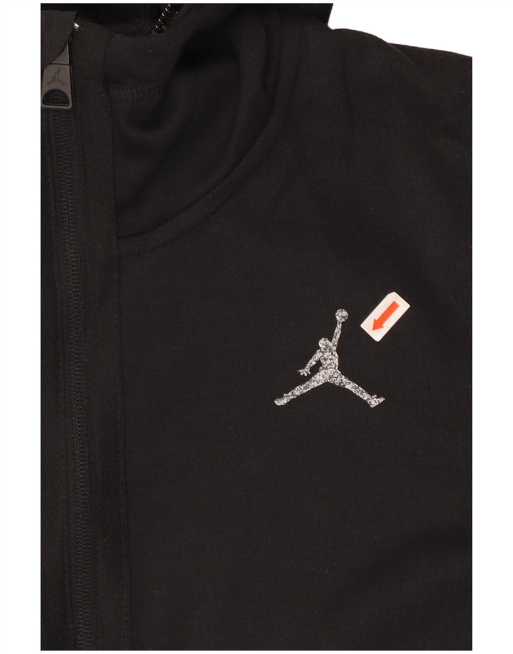 JORDAN Mens Dri Fit Zip Hoodie Sweater XS Black Polyester