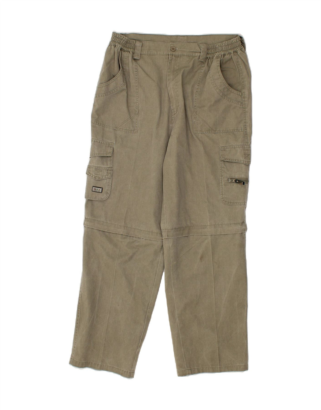 VINTAGE Womens Straight Cargo Trousers W34 L29 Khaki Vintage Vintage and Second-Hand Vintage from Messina Hembry 