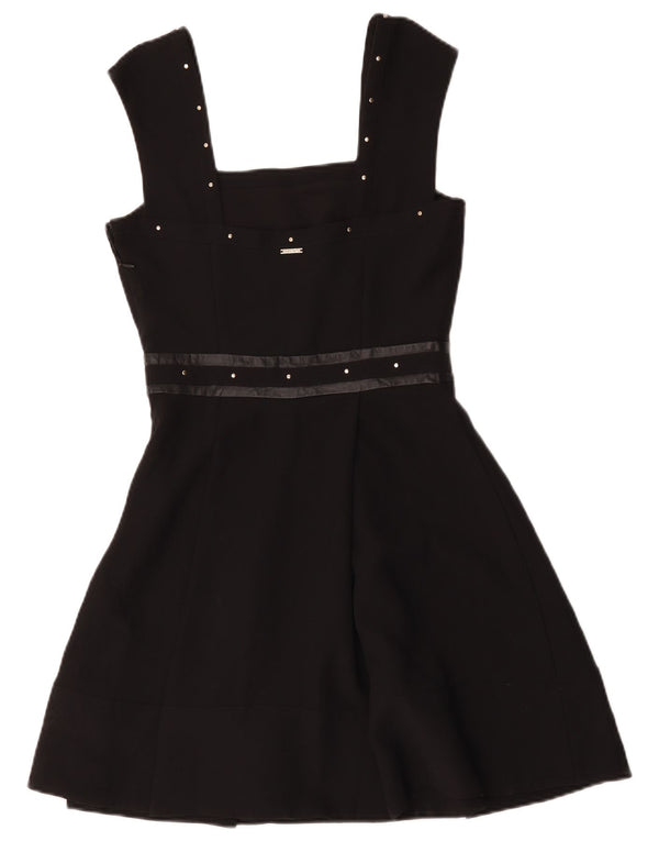Liu Jo Womens Sleeveless A-Line Dress IT 40 Small Black Polyester