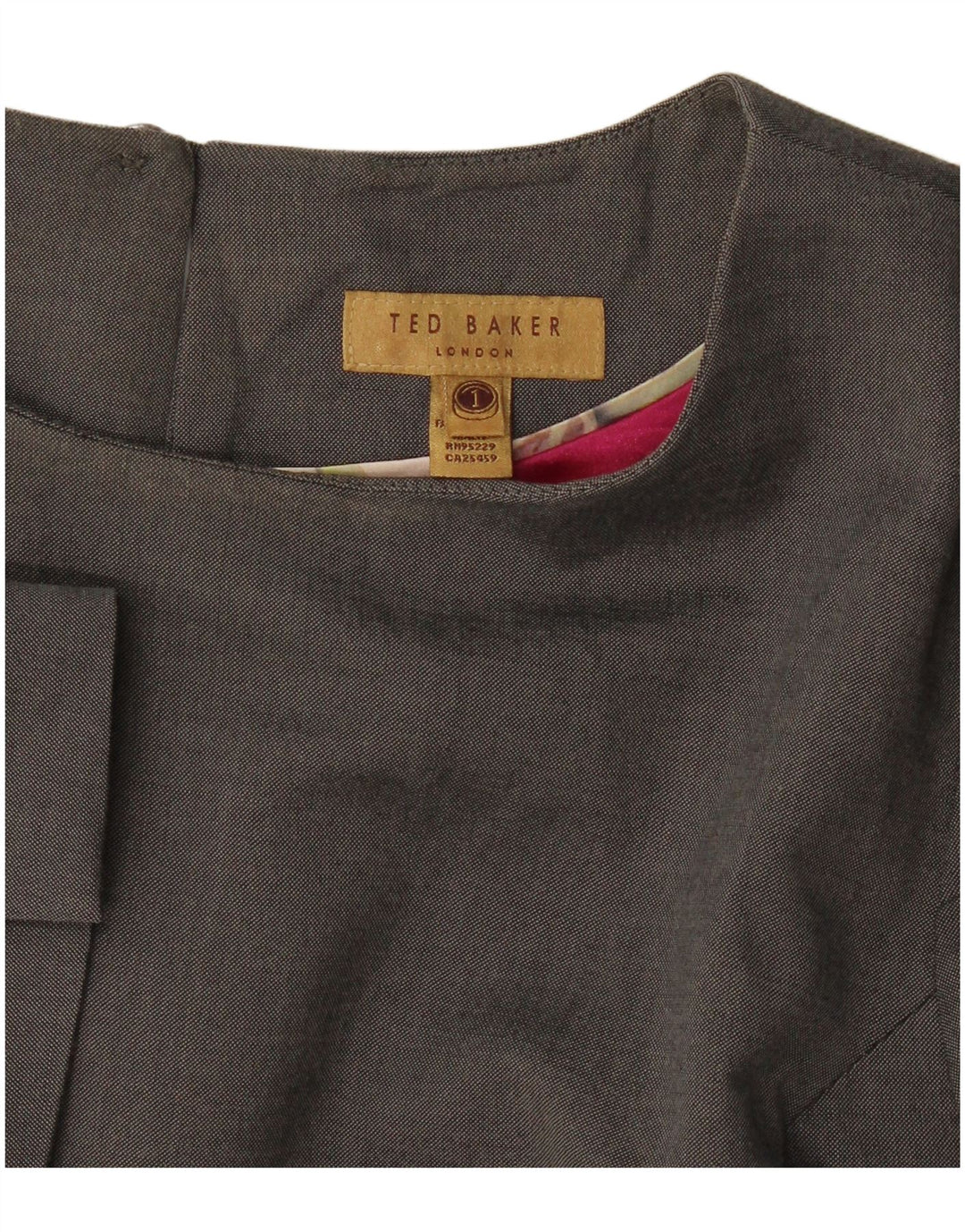 Ted Baker Womens Oversized Sheath Dress Size 1 XS Grey