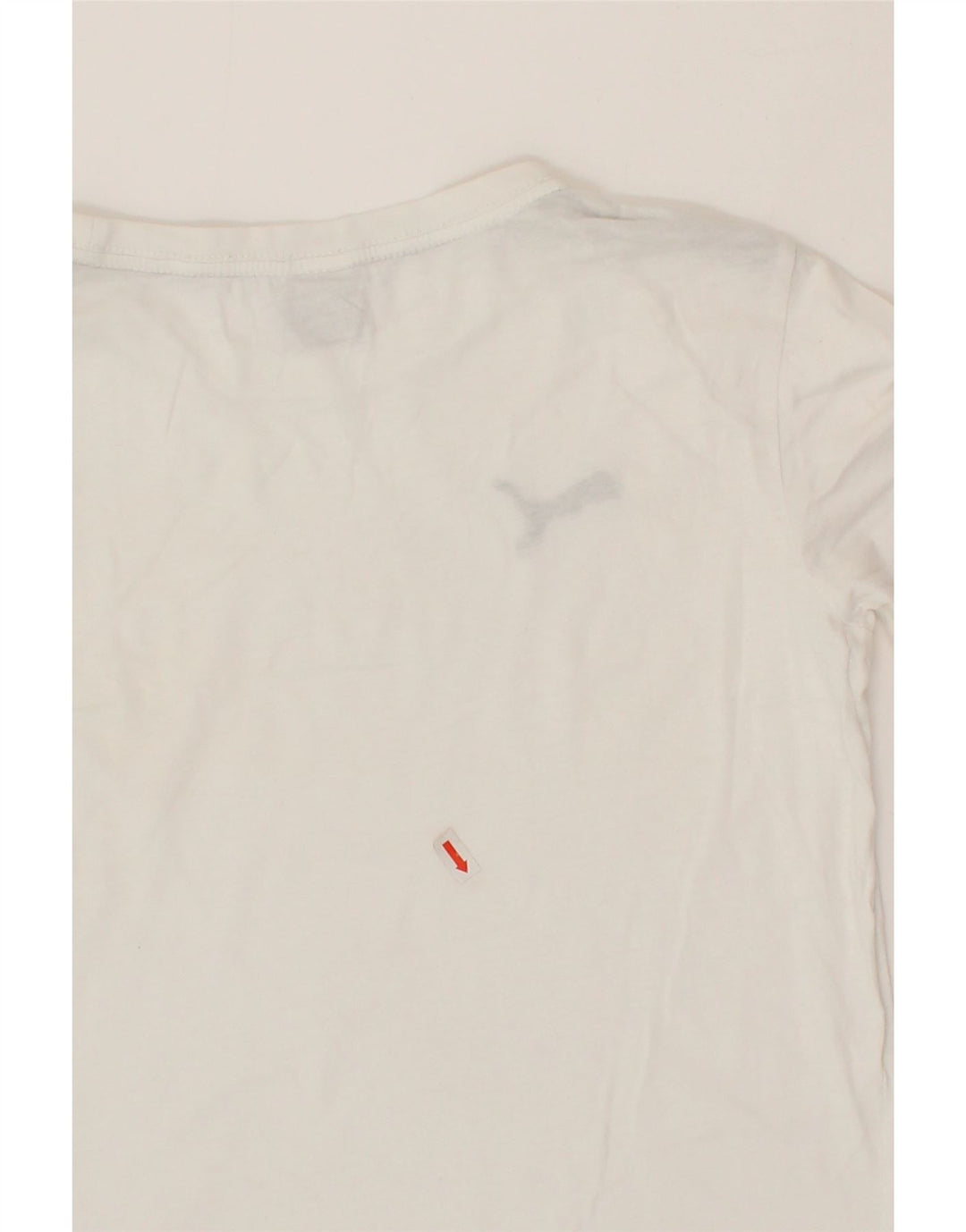 PUMA Girls T-Shirt Top 11-12 Years White Cotton Vintage Puma and Second-Hand Puma from Messina Hembry 