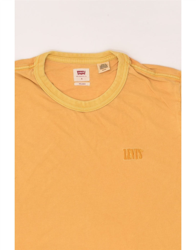 LEVI'S Mens Relaxed T-Shirt Top Small Yellow Cotton | Vintage Levi's | Thrift | Second-Hand Levi's | Used Clothing | Messina Hembry 