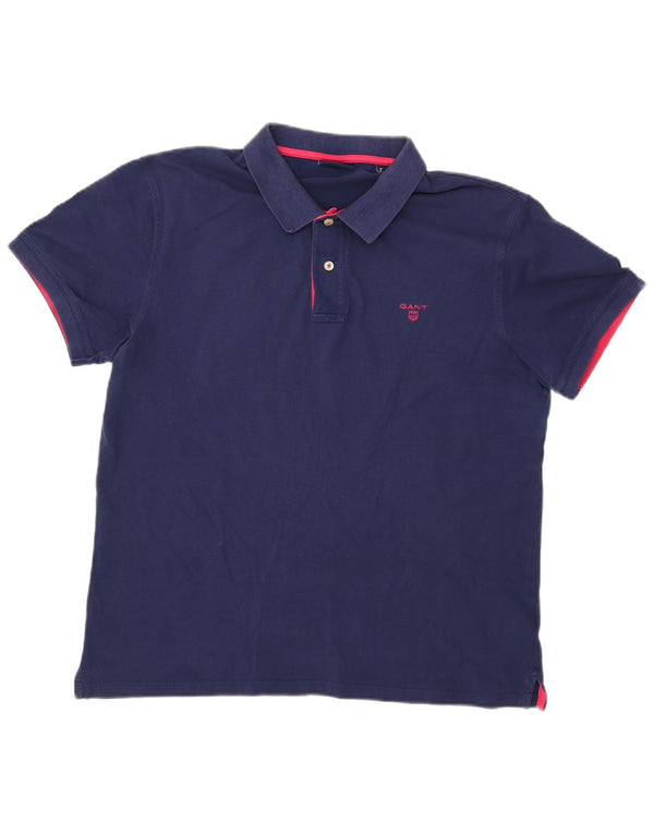 GANT Mens Polo Shirt XL Navy Blue Cotton