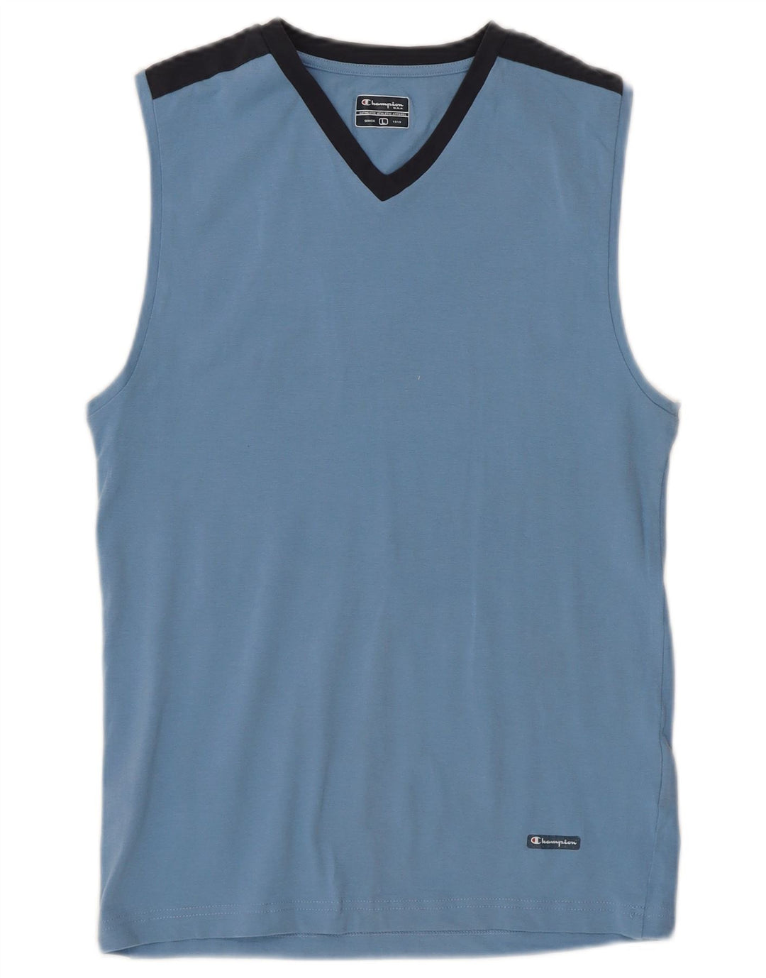 CHAMPION Womens Vest Top UK 14 Large Blue