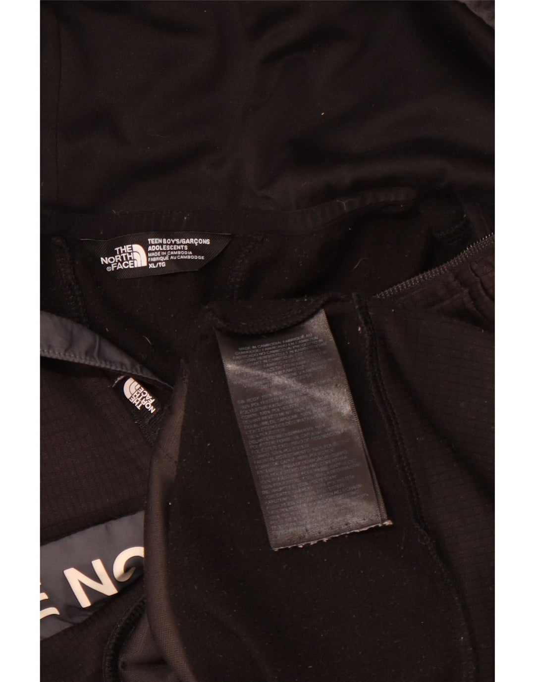 THE NORTH FACE Boys Graphic Hoodie Jumper 14-15 Years XL  Black