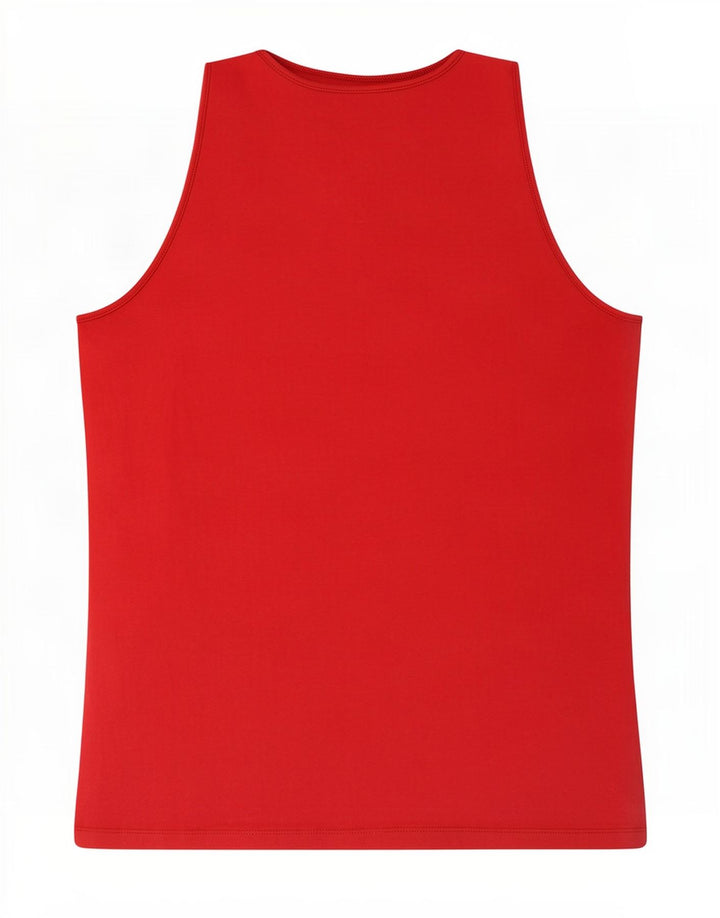 Dack's Womens Vest Top UK 14 Large Red Cotton